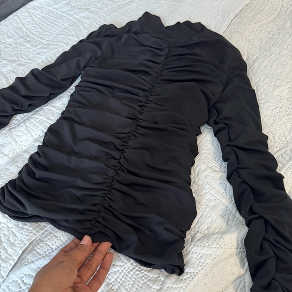 AS by DF Harley Turtleneck Top Black Ruched Women's Top size small - Picture 9 of 11